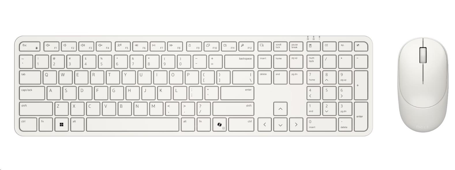DELL Pro 5 Keyboard and Mouse - KM526 - German (QWERTZ) - Light Ash0 