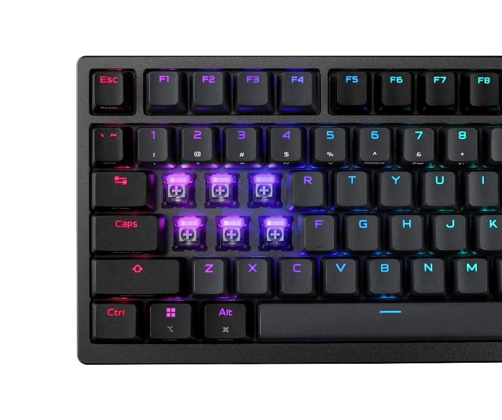 ASUS klávesnice ROG Azoth 96 HE,  Mechanická,  Bezdrátová,  BT,  RF 2.4GHz,  CZ/ SK,  černá15 