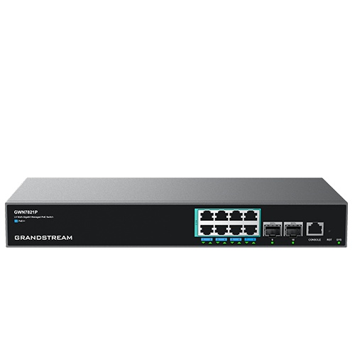 Grandstream GWN7821P managed Network Switch L3, 8x2, 5G, SFP+, PoE, VLAN, IGMP, MLD, MVR