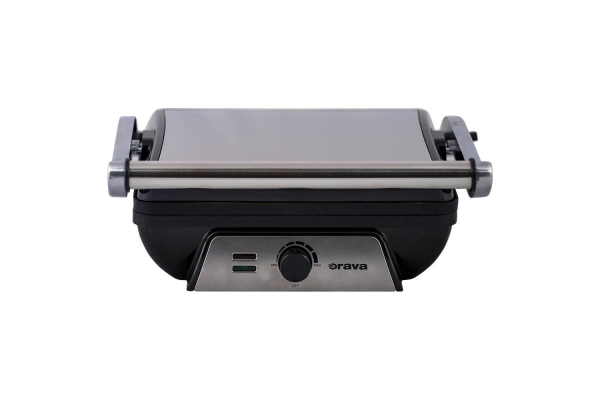 Orava Grillchef 4 elektrický kontaktní gril,  2000 W,  regulace teploty,  manuální ovládání,  tepelně izolovaná rukojeť3 
