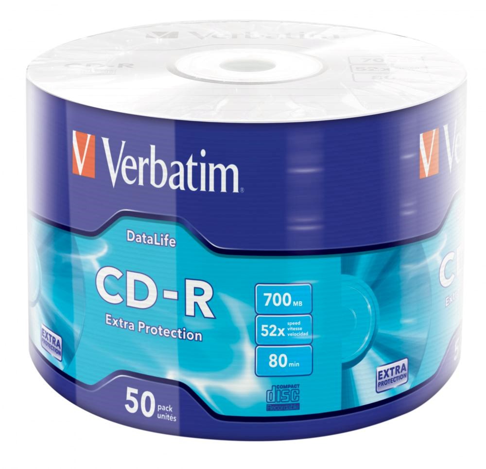VERBATIM CD-R (50-pack)Wrap/ Extra Protection/ 52x/ 700MB1 