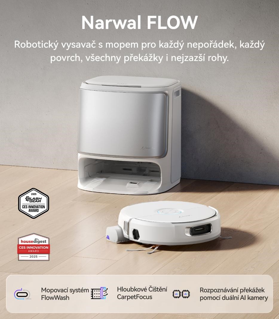 Narwal Flow - AI robotický vysavač s pásovým mopem a samočistící stanicí3 