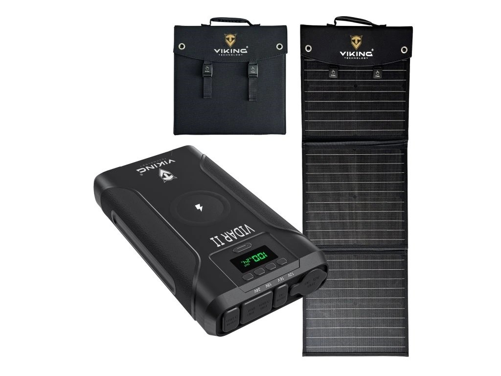 Set powerbanka Viking VIDAR II a solární panel Viking L60 PD0 