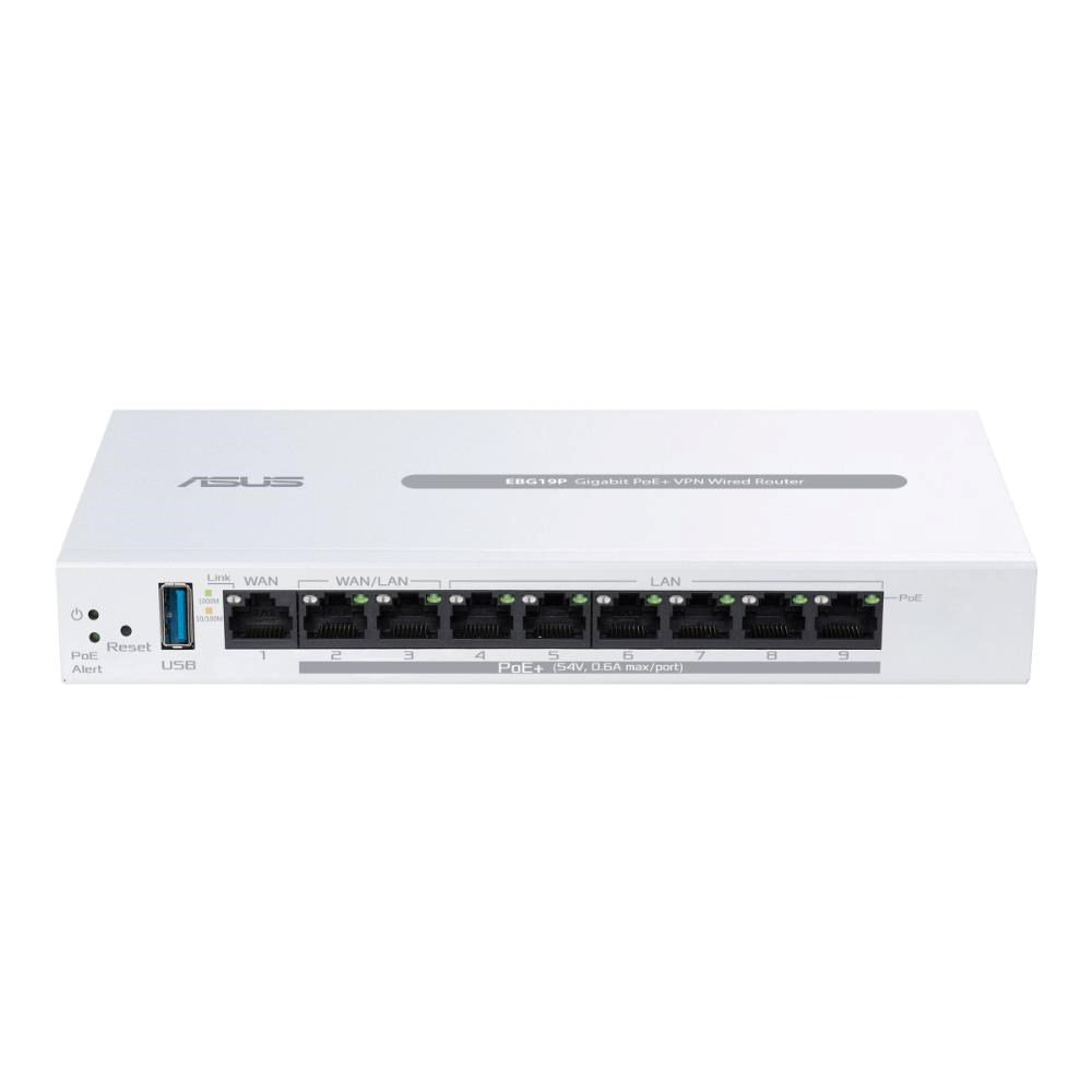 ASUS ExpertWifi EBG19P VPN Router,  8x PoE+ port,  Až 3 WAN,  1x USB3.21 