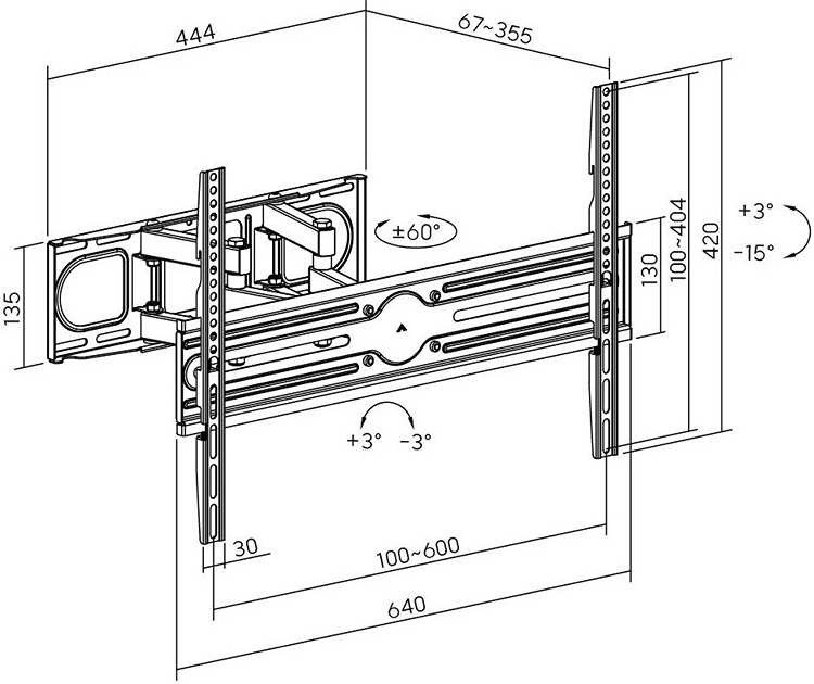 Polohovací TV držák Fiber Mounts FM81
4 