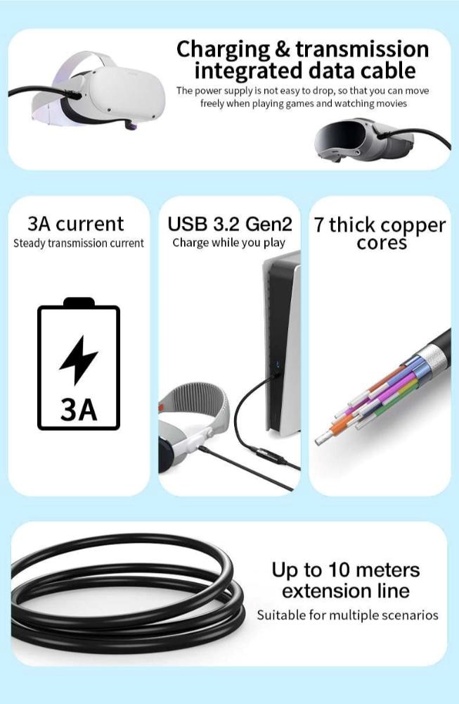 PremiumCord USB-C 3.2 Gen 2 repeater a prodlužovací kabel Male-Female,  10Gbps Aluminium 10m3 