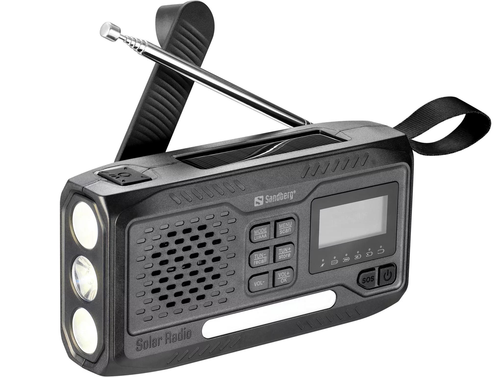 Sandberg Survivor All-in-1 DAB Radio 4500 mAh, multifunkčné outdoorové rádio, čierne