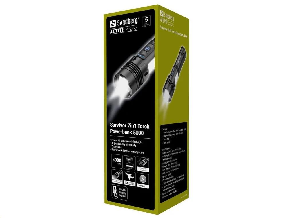 Sandberg Survivor 7in1 Torch Powerbank 50001 