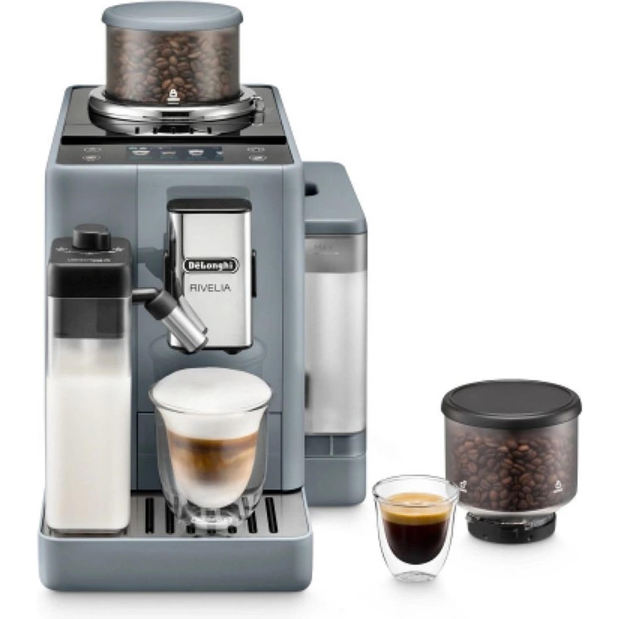 BAZAR - DeLonghi Rivelia EXAM440.55.G,  automatický kávovar šedý,  LatteCrema,  Bean Switch,  Bean Adapt,  16 nápojů - Poškoz1 