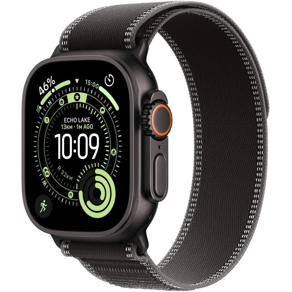 Apple Watch Ultra 3 GPS + Cellular 49mm Black Titanium Case with Black/ Charcoal Trail Loop - M/ L0 