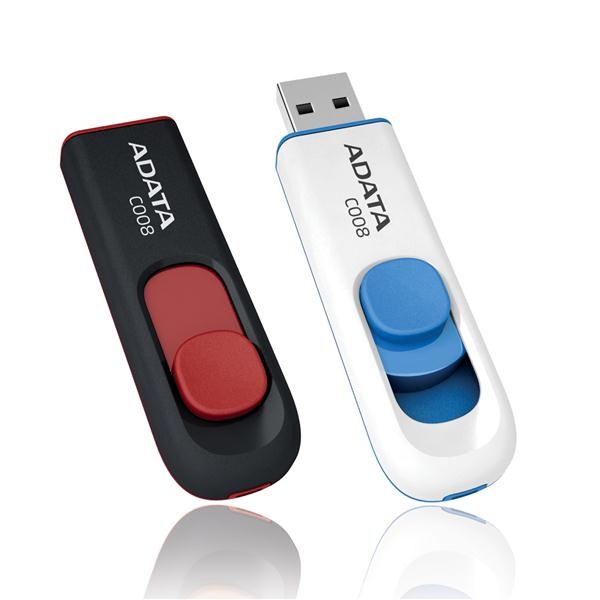 ADATA Flash disk 16GB C008,  USB 2.0 Klasická,  čierna1 