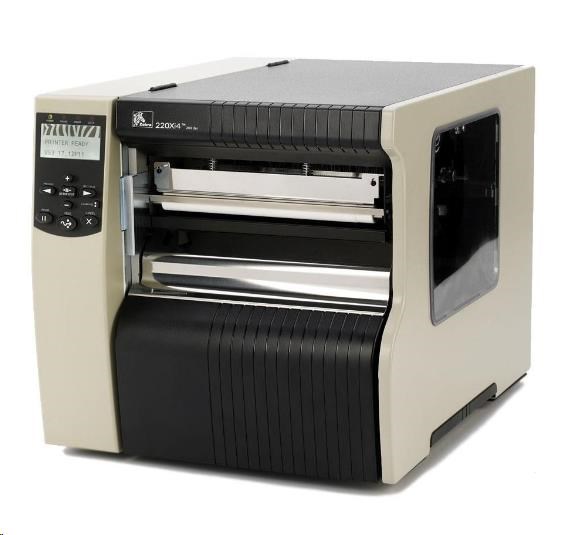 ZEBRA 220Xi4 priemyselná tlačiareň 203dpi,  216mm,  USB,  RS232,  LAN,  DT/ TT,  rezačka0 