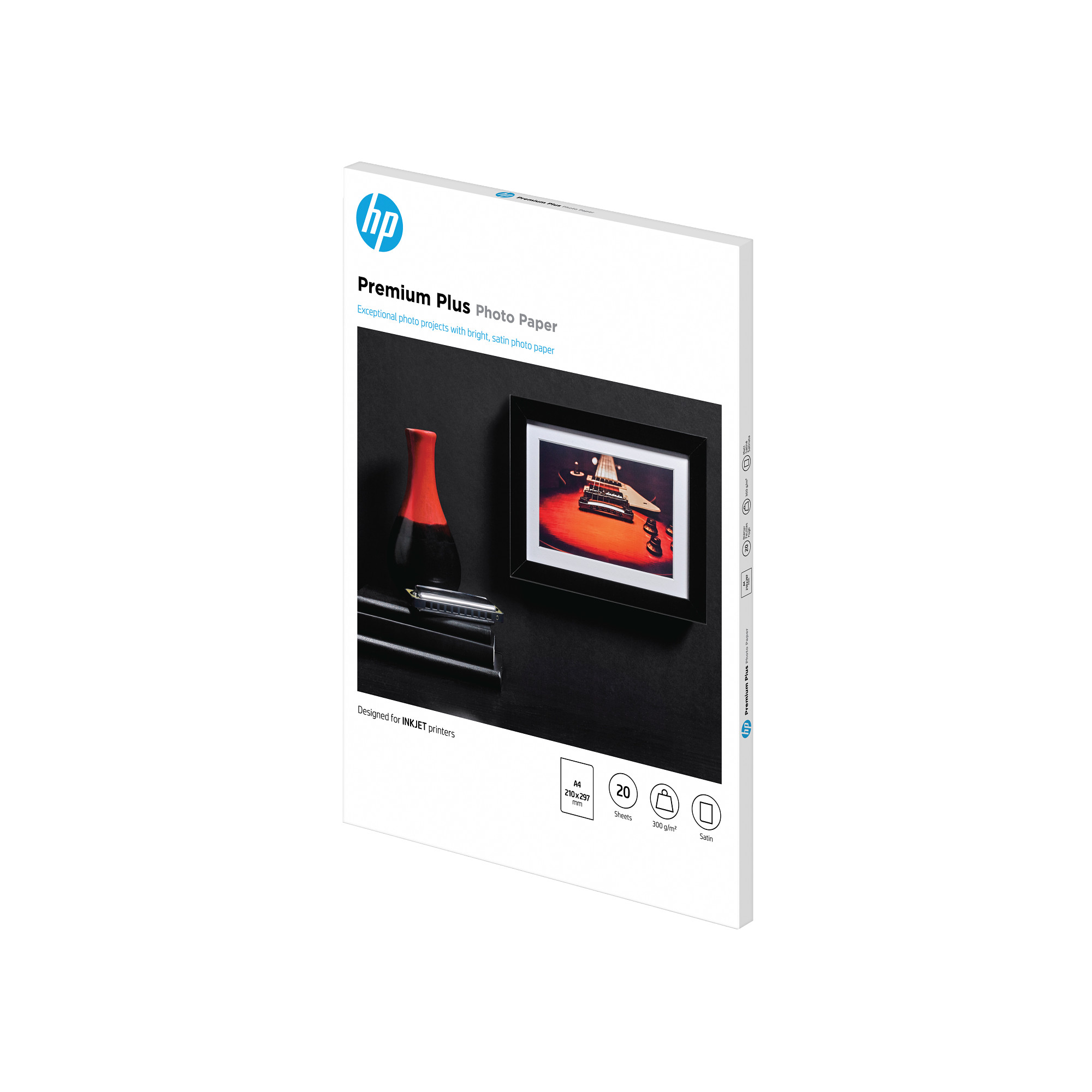 HP Premium Plus Semi-gloss Photo Paper-20 sht/ A4/ 210 x 297 mm,  300 g/ m2,  CR673A2 