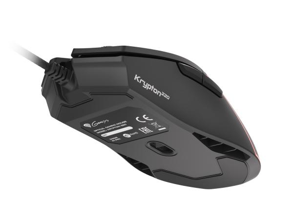 Genesis herná optická myš KRYPTON 220/ RGB/ 6400 DPI/ Herná/ Optická/ 6 000 DPI/ Drôtová USB/ Čierna10