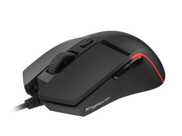 Genesis herná optická myš KRYPTON 220/ RGB/ 6400 DPI/ Herná/ Optická/ 6 000 DPI/ Drôtová USB/ Čierna3