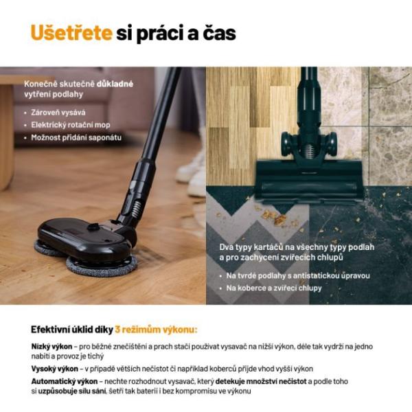 Lauben Stick Vacuum & Mop 3in1 Pet Deluxe 400BC10