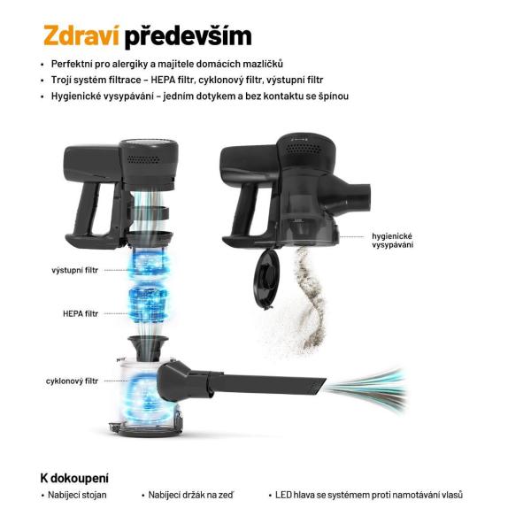 Lauben Stick Vacuum & Mop 3in1 Pet Deluxe 400BC12