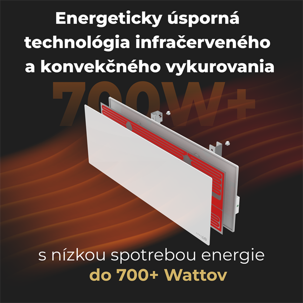 AENO AGH1S Premium Eco Smart Ohrievač, Biely, WI-FI, max 700W, Infra7