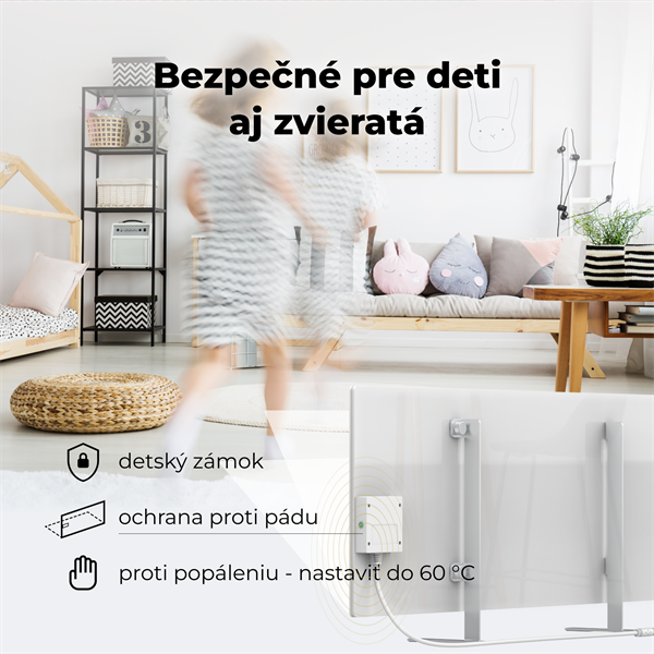 AENO AGH1S Premium Eco Smart Ohrievač, Biely, WI-FI, max 700W, Infra12