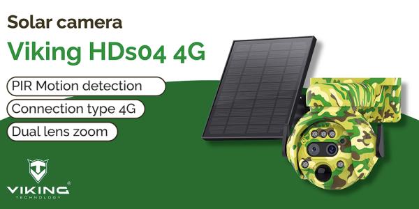 Solárna kamera Viking HDs04 4G sivá/ 2304x1296/ PIR detekcia/ pohybový senzor/ 7800mAh16