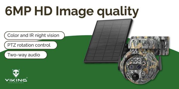Solárna kamera Viking HDs04 4G sivá/ 2304x1296/ PIR detekcia/ pohybový senzor/ 7800mAh14