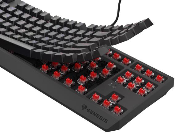 Herná klávesnica Genesis THOR 230/ TKL/ RGB/ Outemu Red/ Drôtové USB-A/ CZ- SK layout/ Čierna11