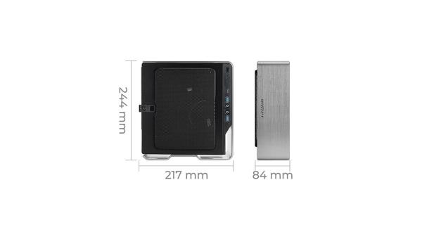 Skriňa In-Win Chopin MAX Silver, miniITX +200W GOLD4