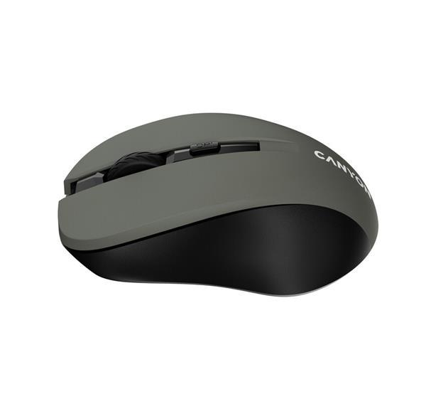 Canyon OnClick W01, Wireless optická myš USB, 800/1000/1200 dpi, šedo-čierna5