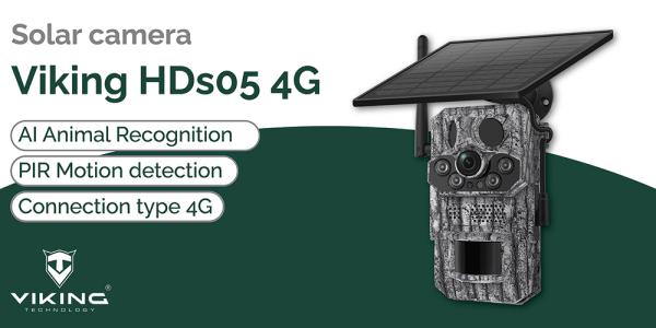 Solárna kamera Viking HDs05 4G/ 2304x1296/ PIR detekcia/ pohybový senzor/ 7800mAh4