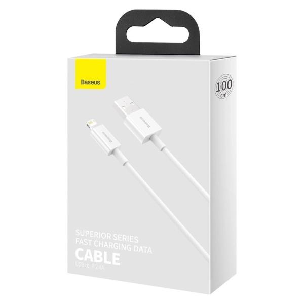 Baseus Dátový kábel Superior Series USB/ Lightning 1m (2.4 A) biela3