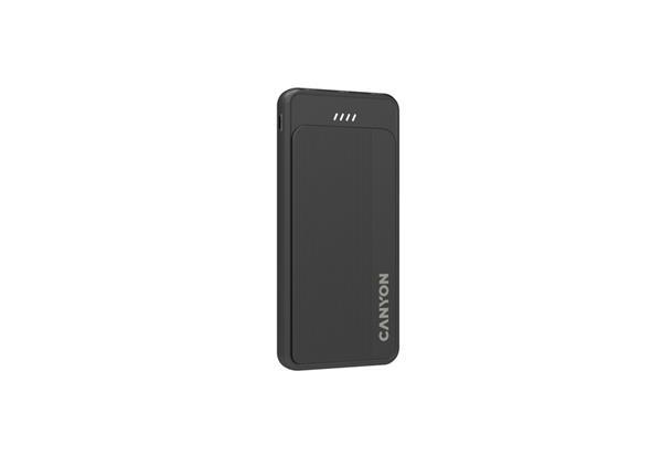 Canyon OnPower 100, Powerbank, 10.000 mAh, LED indikátor, in: 1x USB-C/1x microUSB, out: 1x USB-C a 2x USB-A 11