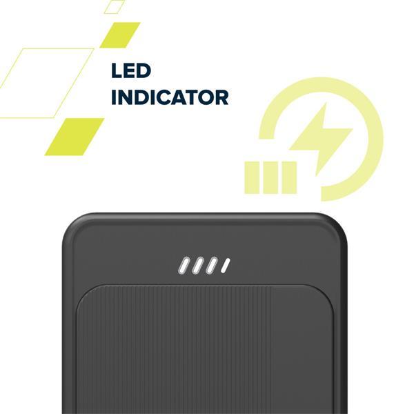 Canyon OnPower 100, Powerbank, 10.000 mAh, LED indikátor, in: 1x USB-C/1x microUSB, out: 1x USB-C a 2x USB-A 12