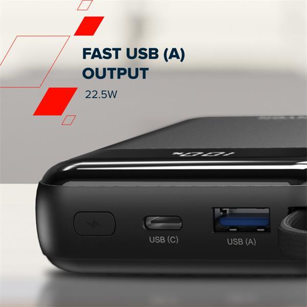 Canyon OnPower 104, powerbanka 10 000 mAh, 22.5 W, USB-C / USB-A, integrované káble USB-C + Lightning, čierna13
