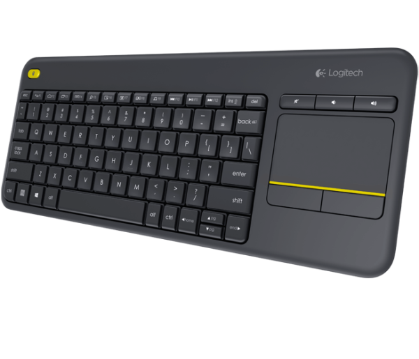 Logitech K400 plus/ Bezdrôtová USB/ CZ- SK layout/ Čierna