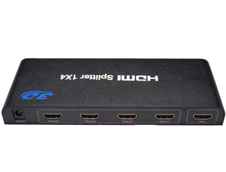 HDMI 1.4a splitter 1-4 portov kovový, 3D, FullHD0 