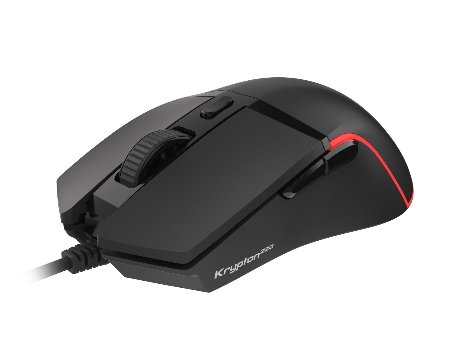 Genesis herná optická myš KRYPTON 220/ RGB/ 6400 DPI/ Herná/ Optická/ 6 000 DPI/ Drôtová USB/ Čierna3 