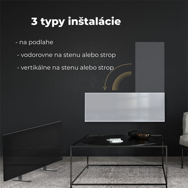 AENO AGH1S Premium Eco Smart Ohrievač, Biely, WI-FI, max 700W, Infra4 