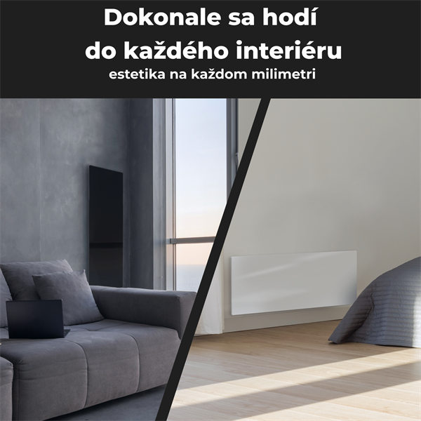 AENO AGH1S Premium Eco Smart Ohrievač, Biely, WI-FI, max 700W, Infra5 