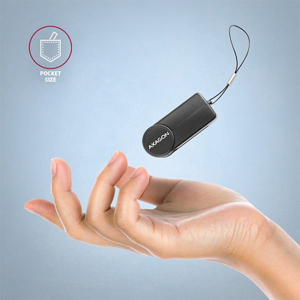 AXAGON CRE-SMPC, USB-C PocketReader čítačka kontaktných kariet Smart card (eObčanka, eID klient)4 