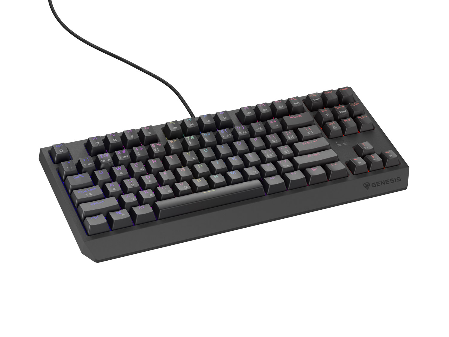 Herná klávesnica Genesis THOR 230/ TKL/ RGB/ Outemu Red/ Drôtové USB-A/ CZ- SK layout/ Čierna5 