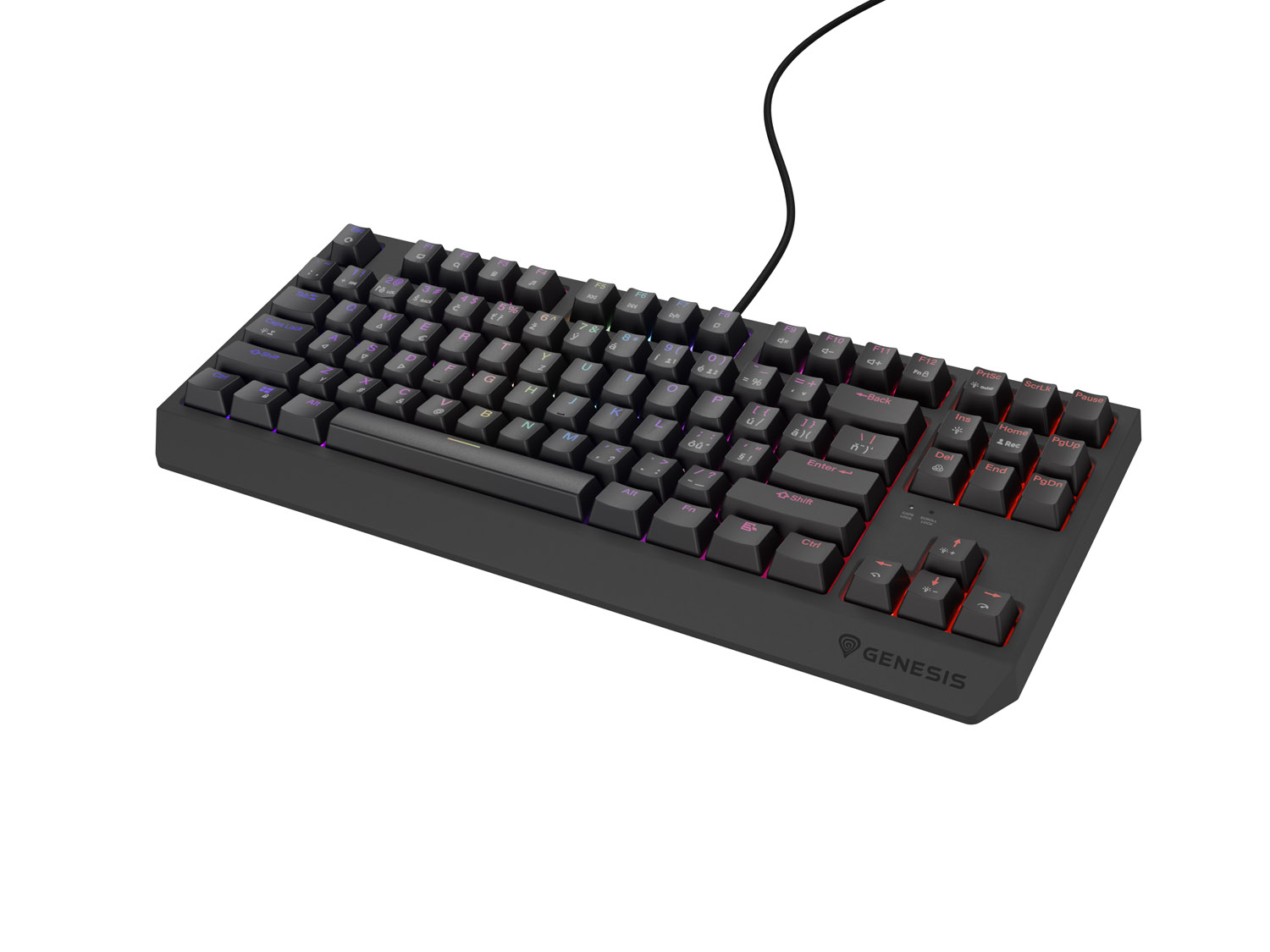 Herná klávesnica Genesis THOR 230/ TKL/ RGB/ Outemu Red/ Drôtové USB-A/ CZ- SK layout/ Čierna7 