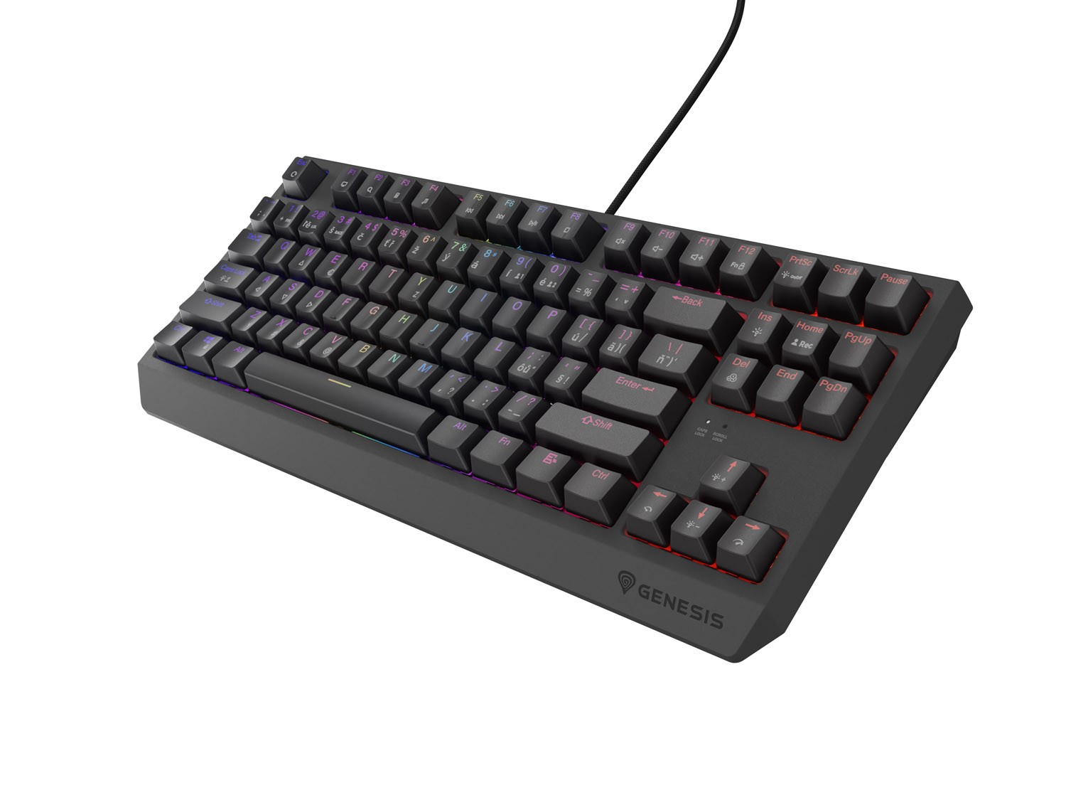 Herná klávesnica Genesis THOR 230/ TKL/ RGB/ Outemu Red/ Drôtové USB-A/ CZ- SK layout/ Čierna13 