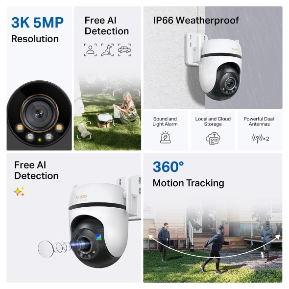 Tapo C530WS Outdoor Pan/ Tilt Security Wi-Fi Camera0 