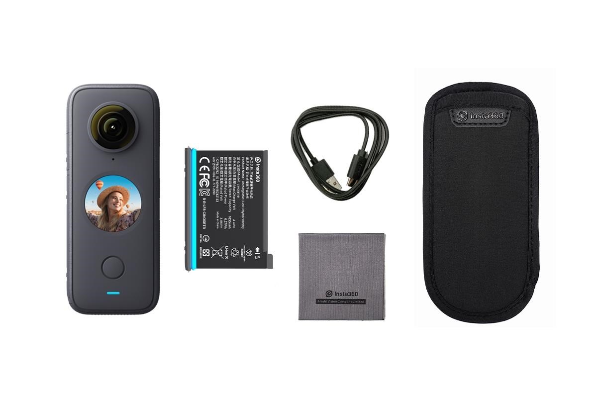 Insta360 ONE X2 akční outdoorová kamera,  vodotěsná,  dvojice 360° objektivů,  30 fps,  ovládání hlasem5 