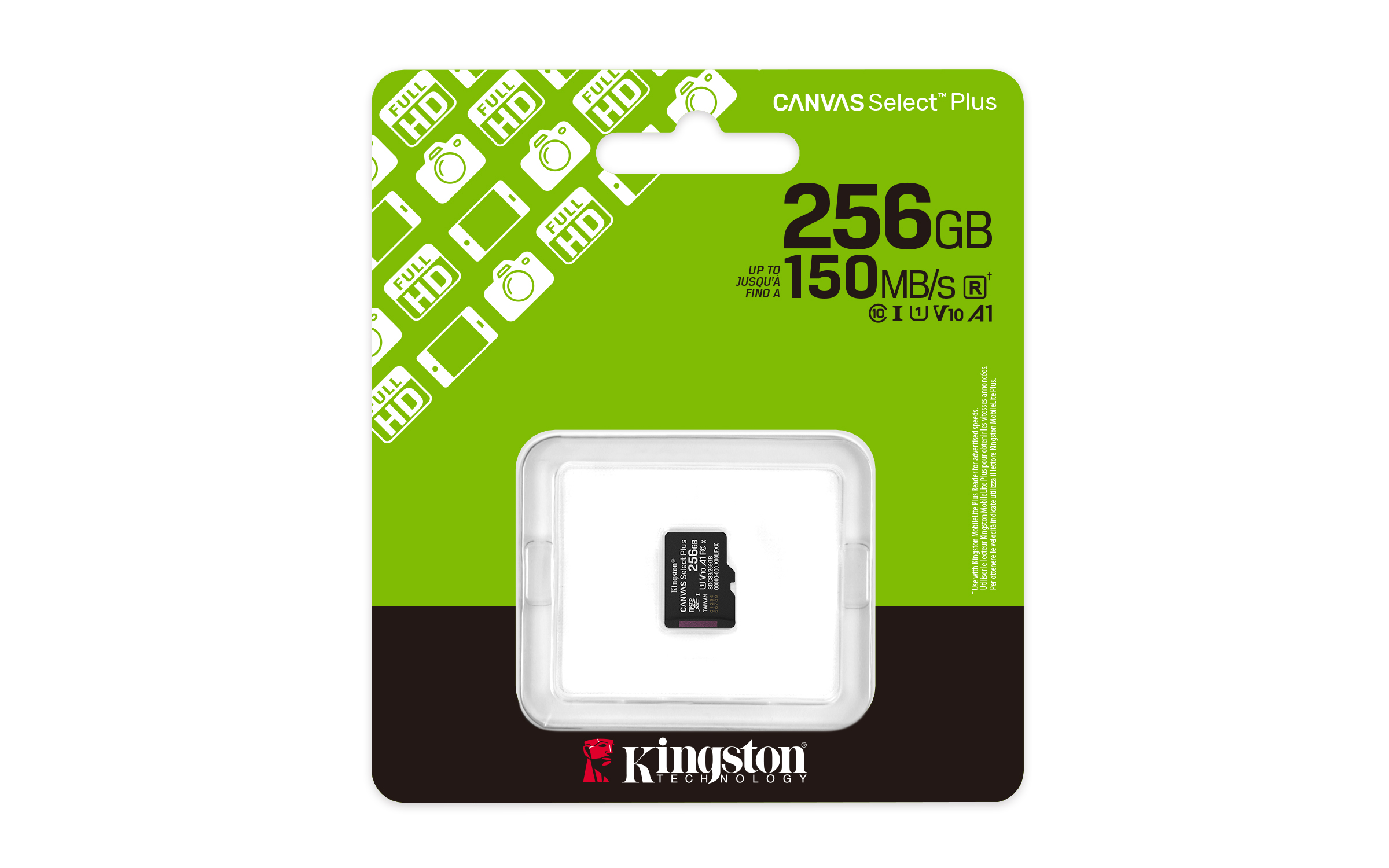 Kingston Canvas Select Plus/ Micro SDXC/ 256GB/ UHS-I U1 / Class 100 