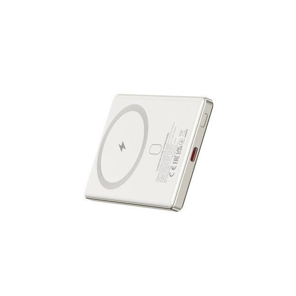 Canyon OnCharge 505, Powerbank, 5.000 mAh, in: USB-C, out: USB-C PD 20W + Wireless Magsafe 15W, ultratenká, béžová5 