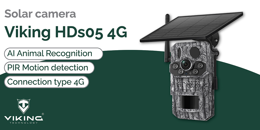 Solárna kamera Viking HDs05 4G/ 2304x1296/ PIR detekcia/ pohybový senzor/ 7800mAh4 