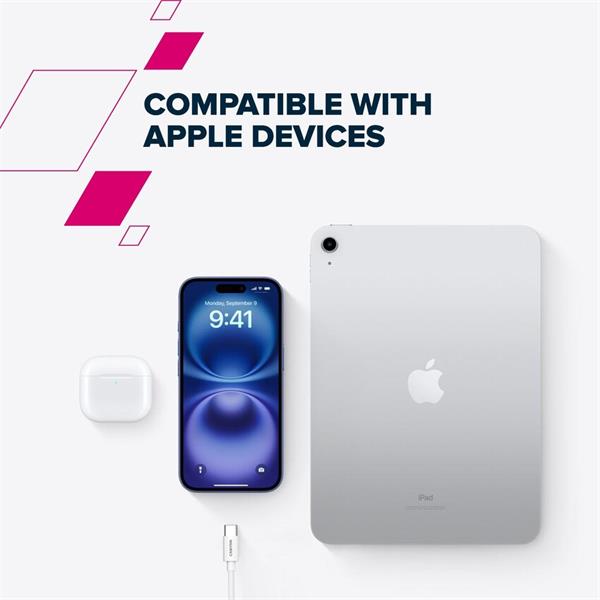 Canyon CC60AB12, 1.2 m kábel, USB-C / USB-C, 60 W, 480 Mbps, biely1 
