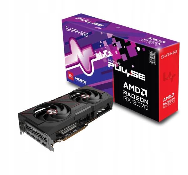 SAPPHIRE PULSE AMD RADEON RX 9070 16GB/256bit GDDR6 2xHDMI 2x DP