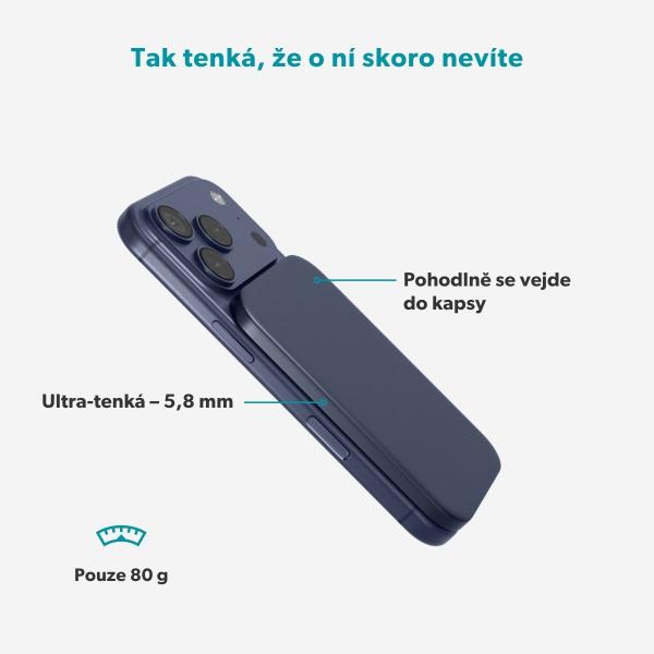 Epico Slim 3000mAh Mag+ powerbanka EM31b - modrá1